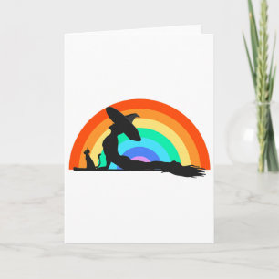 Carte Lgbt Yoga Fierté Sorcière Hippie Arc-en-ciel Hallo