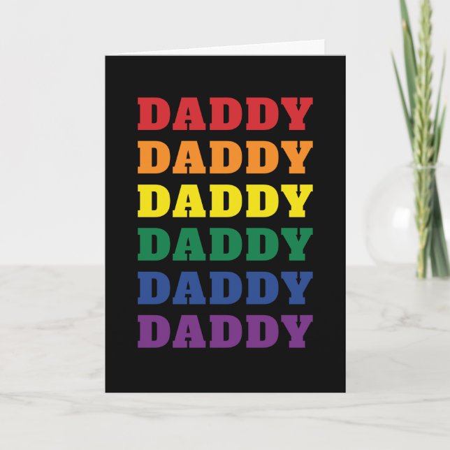 Carte LGBTQ papa Gay pride papa Fête des pères (Devant)