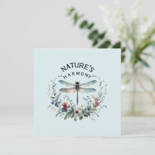 Carte L'harmonie de la nature - libellule artistique
