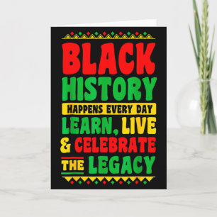 Carte L'histoire des Noirs se déroule chaque jour Appren