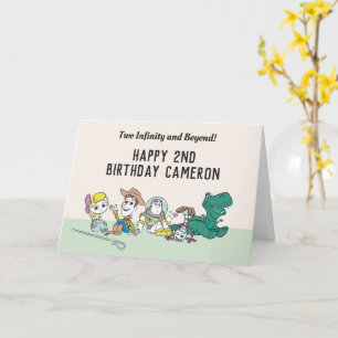 Carte L'histoire du jouet Pastel   2 Anniversaire de l'i