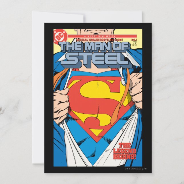 Carte L'homme de l'acier #1 Edition Collector (Devant)