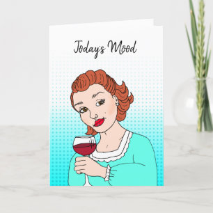 Carte L'humeur, le vin, l'amitié Boire un Humour
