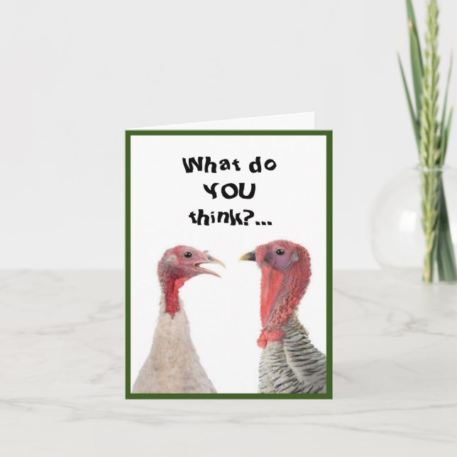 Carte L'humour de Turquie à portée libre Thanksgiving (Devant)