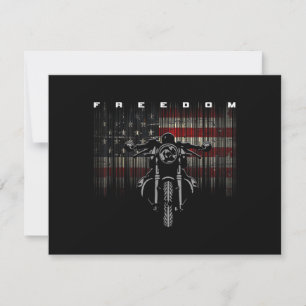 Carte Liberté de la moto drapeau américain
