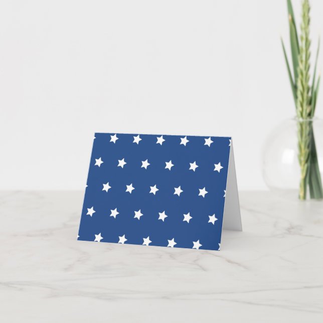 Carte Liberté Patriotic Blue and White Stars (Devant)