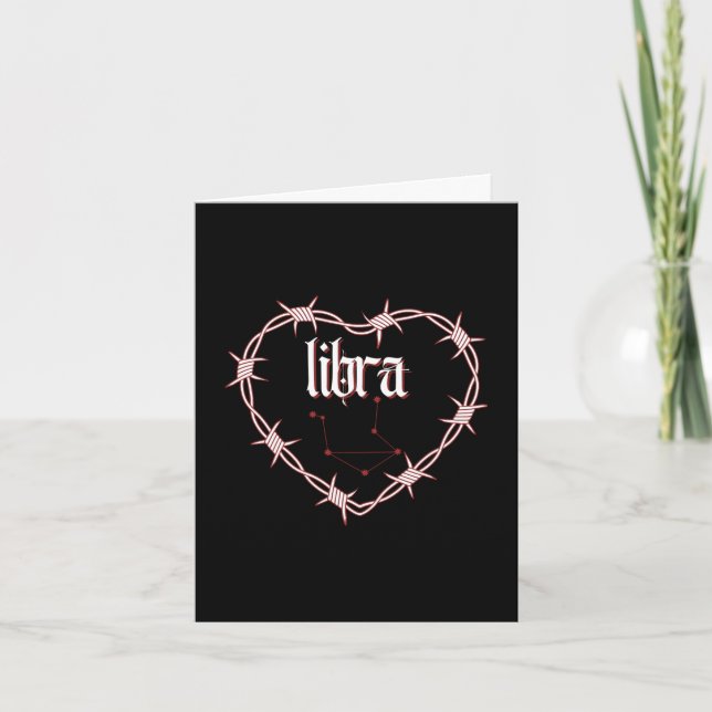 Carte Libra Constellation Gothique Dark Edgy Anniversair (Devant)