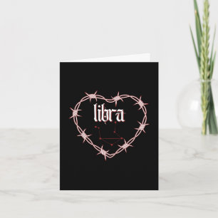 Carte Libra Constellation Gothique Dark Edgy Anniversair