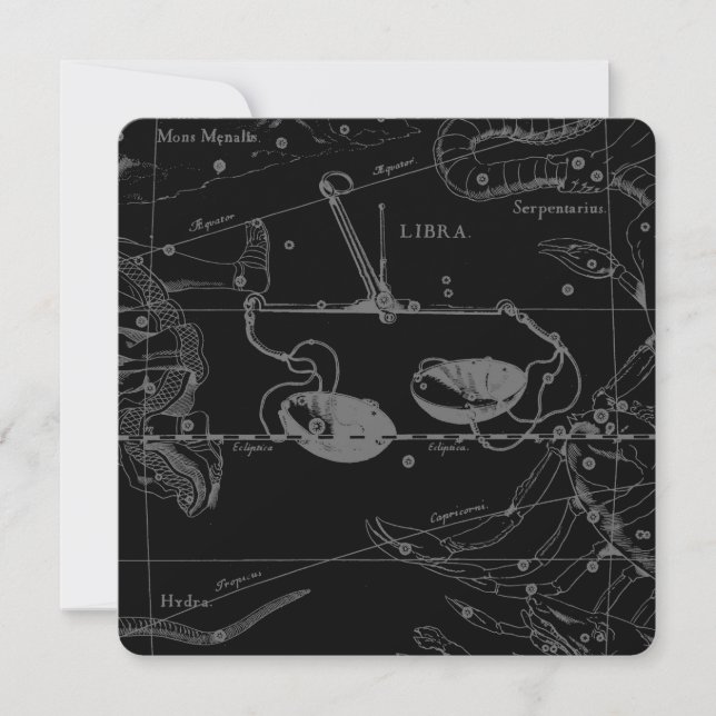 Carte Libra Constellation Hevelius 1690 23 septembre - 2 (Devant)