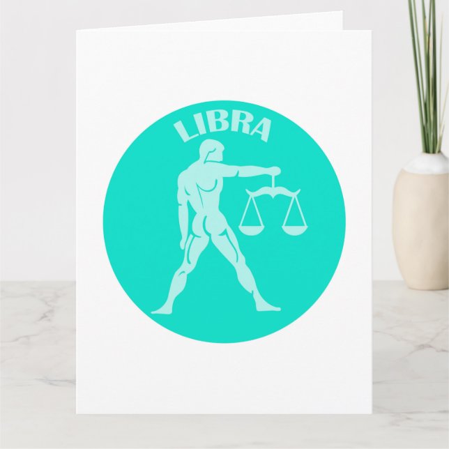 Carte Libra, signe zodiaque, Horoscope, Astrologie (Devant)