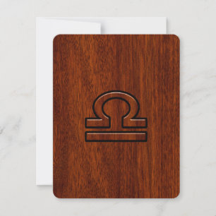 Carte Libra Zodiac Connexion Style acajou Imprimer