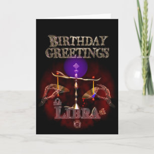 Carte Libra Zodiac voeux d'anniversaire par Valxart