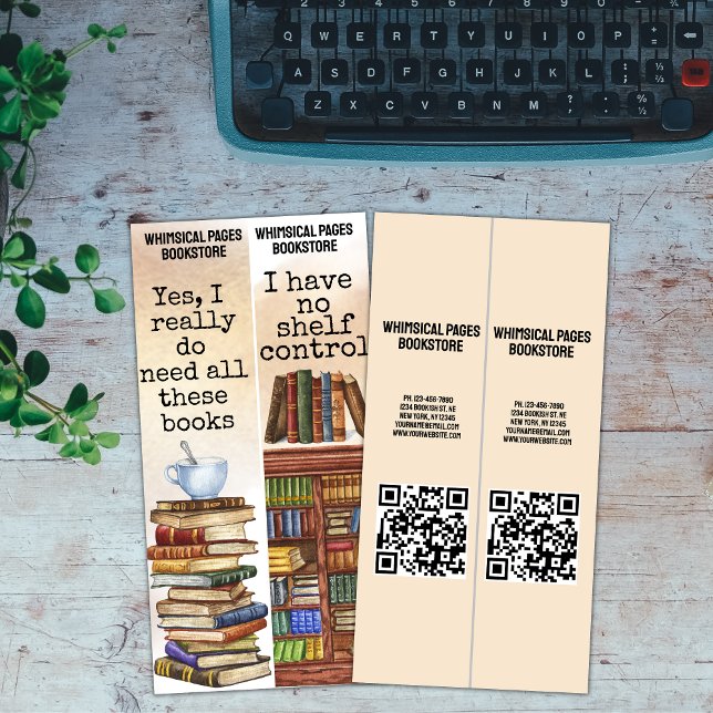 Carte Librairie Bibliothèque QR Funny Book Quote Signet (Créateur téléchargé)