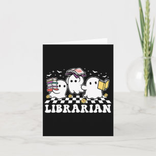 Carte Librairie Cute Ghost Livre Lecture Drôle Halloween