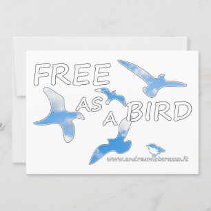 Carte Libre comme un oiseau
