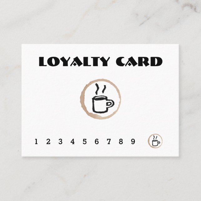Carte libre de fidélité de café-restaurant de café (Devant)