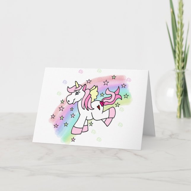 Carte Licorne d'arc-en-ciel (Devant)