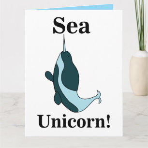 Carte Licorne de mer Narval Drôle