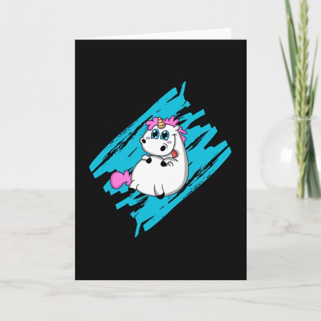 Carte Licorne Fantaisie Animaux Mignons Cadeau Arc-en-ci (Devant)