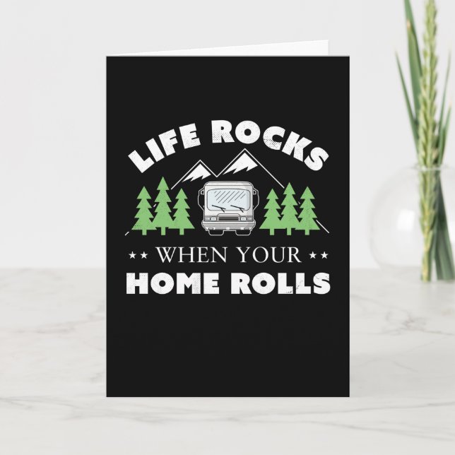 Carte Life Rocks Funny Motorhome Camping Cadeau (Devant)