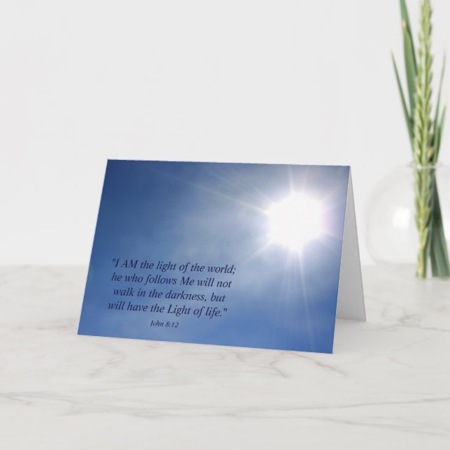 Carte Light of the World Christian Greeting Card (Devant)
