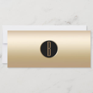 Carte Light Shimmer Gold Glam Monogramme Certificat cade