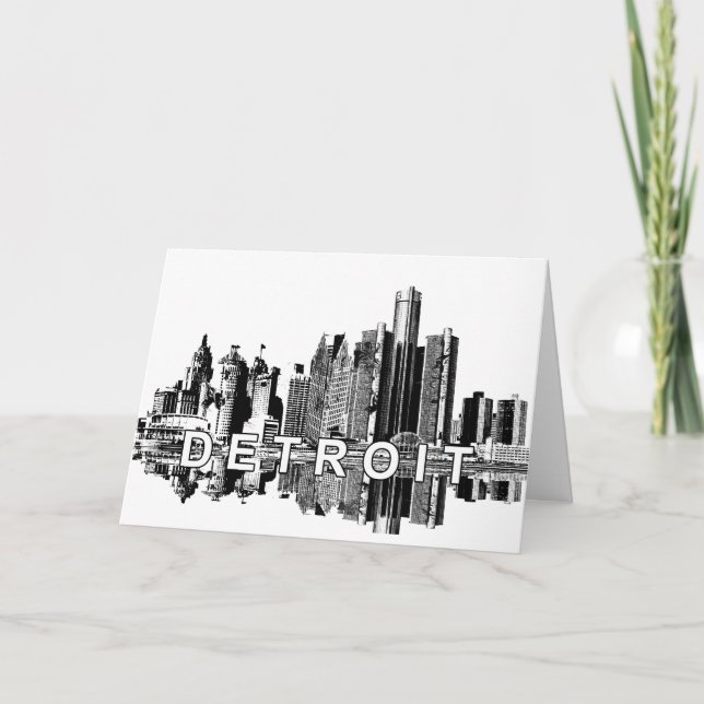 Carte Ligne aérienne de Detroit dans le Michigan (Devant)