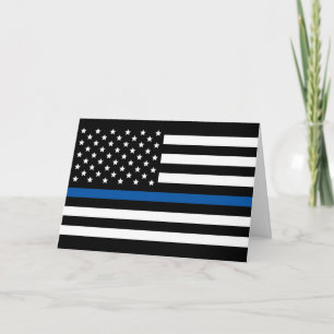 Carte Ligne Bleue fine Police Drapeau américain