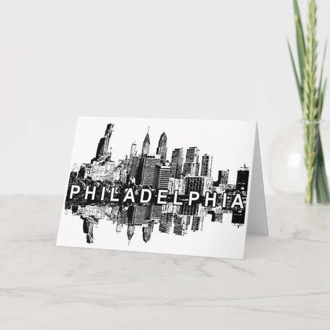 Carte Ligne d'horizon de Philadelphie, Pennsylvanie (Devant)