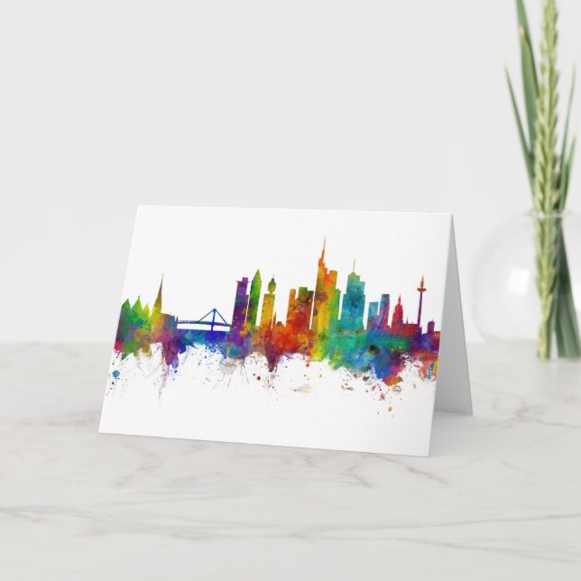 Carte Ligne Skyline Francfort-Allemagne (Devant)