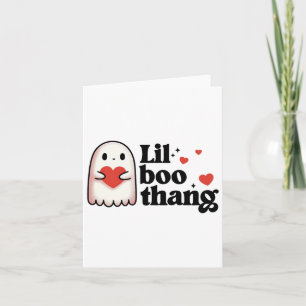 Carte Lil Boo Thang Saint-Valentin Cœurs Mignons Fantôme