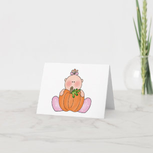 Carte Lil Citrouille Baby Girl Blank Card