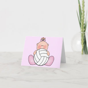 Carte Lil Volleyball Girl Blank Card