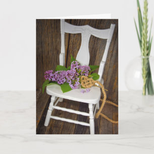 Carte Lilac Bouquet with rope heart