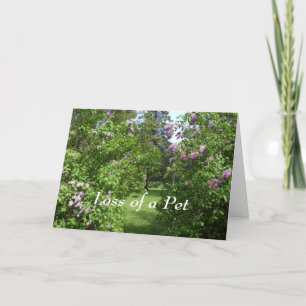 Carte Lilac Bush avec la sympathie de l'animal
