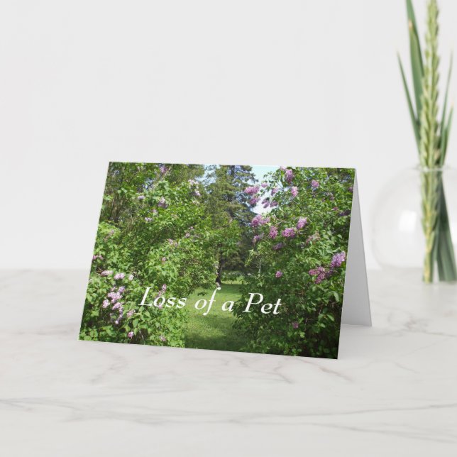 Carte Lilac Bush avec la sympathie de l'animal (Devant)