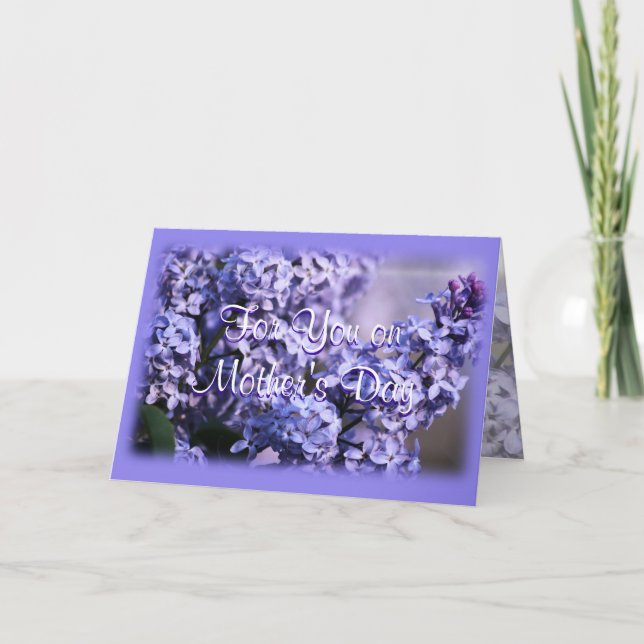 Carte Lilac Bush en Fleur - Fête des mères - ou toute oc (Devant)