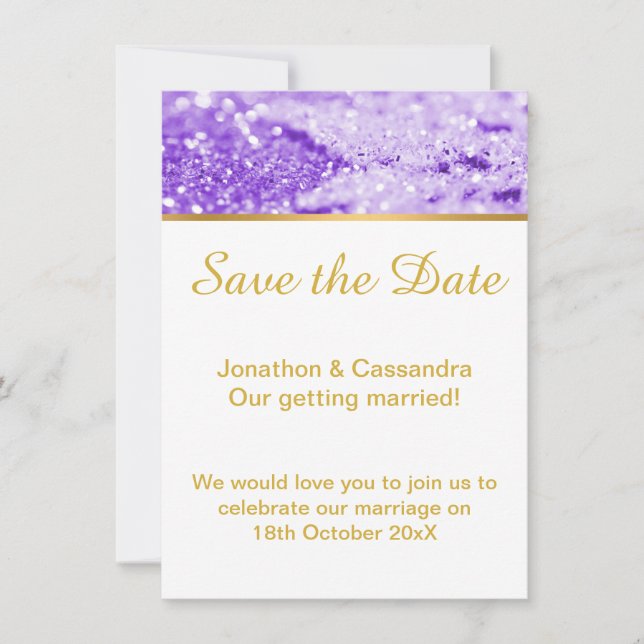 CARTE LILAC DIAMOND RIVER GOLD ENREGISTRER LA DATE (Devant)