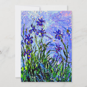 Carte Lilac Irises par Claude Monet,