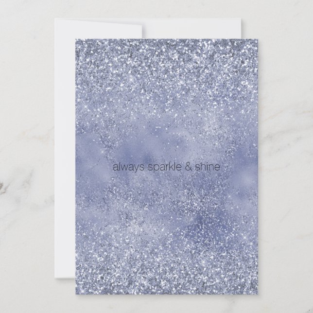 Carte Lilac Parties scintillant violette Glitz étincelan (Devant)