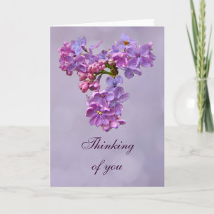 Carte Lilacs au printemps - Penser à votre salutation