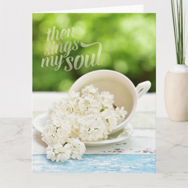 Carte Lilacs blancs Fleurs de printemps Stilllife Floral (Devant)