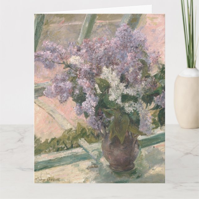 Carte Lilacs dans la fenêtre par Mary Cassatt American P (Devant)