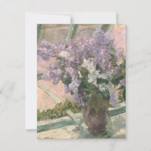 Carte Lilacs dans la fenêtre par Mary Cassatt Peintre am