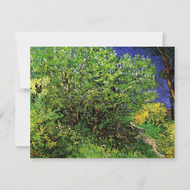 Carte Lilacs de Vincent van Gogh, Fleurs de Jardin Vinta (Devant)