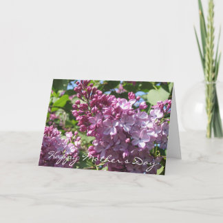 Carte lilas du jour de mère de ressort