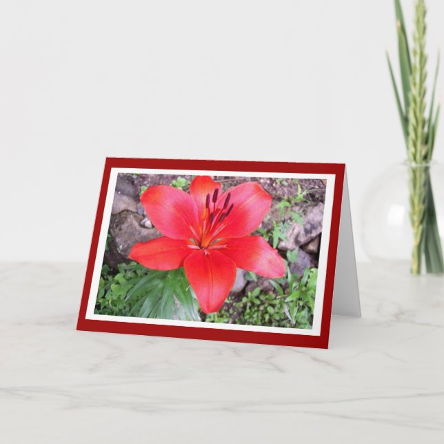 Carte Lilie rouge 2 (Devant)