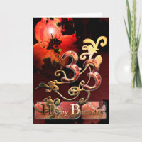 Lilly Dream flower Happy 33 Anniversaire ornate