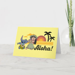 Carte Lilo & Stitch Hula - Aloha !