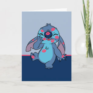 Carte Lilo & Stitch   Stitch Couvert dans les baisers